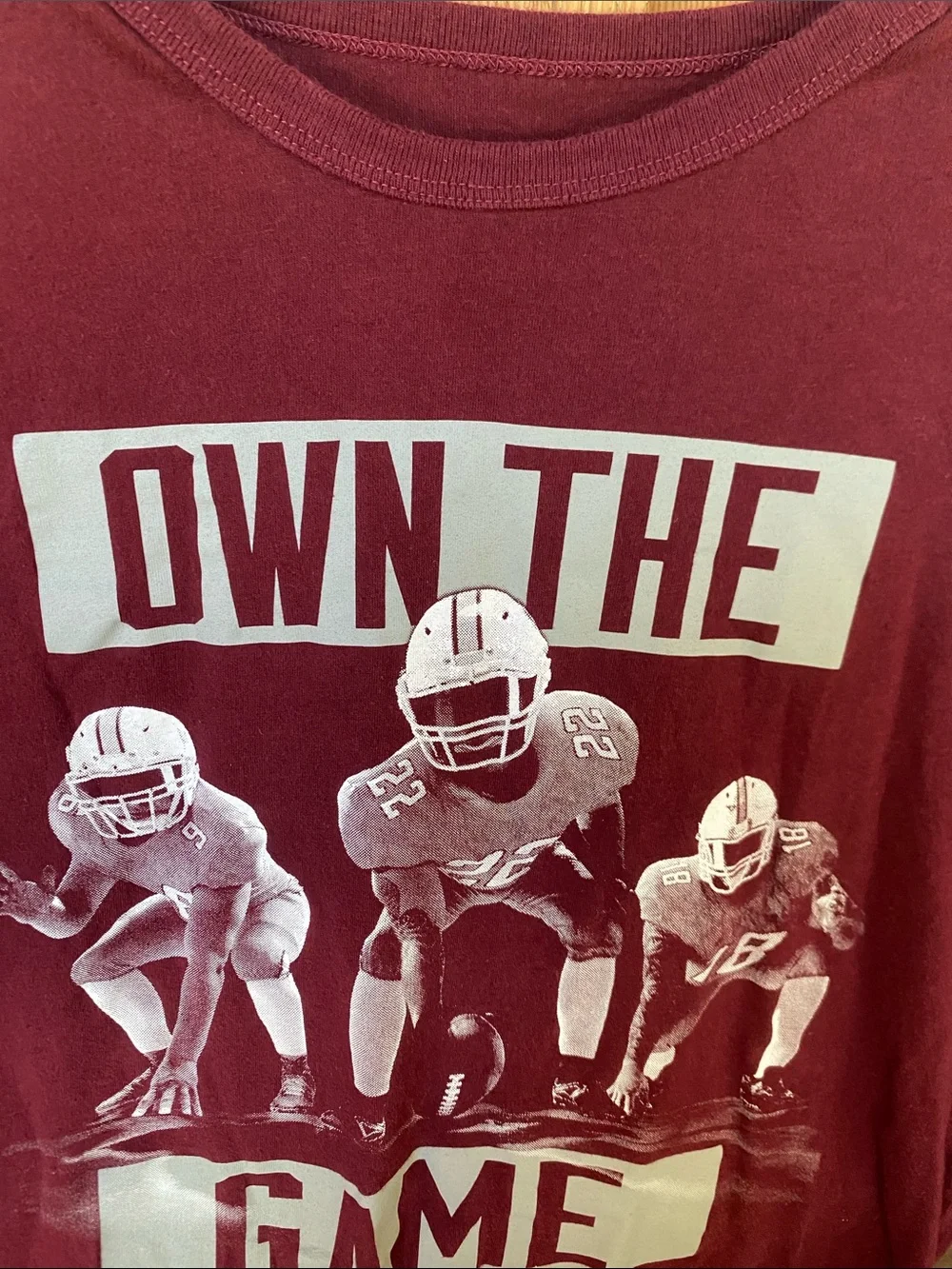 Children’s place Maroon 'Own The Game' Long-Sleeve Tee size 10-12.
